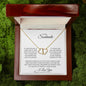 To My Soulmate | 10K Solid Yellow Gold Interlocking Hearts with Pave Set Diamonds