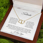 To My Soulmate | 10K Solid Yellow Gold Interlocking Hearts with Pave Set Diamonds