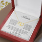To My Soulmate | 10K Solid Yellow Gold Interlocking Hearts with Pave Set Diamonds