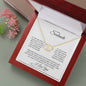 To My Soulmate | 10K Solid Yellow Gold Interlocking Hearts with Pave Set Diamonds