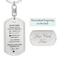 To My Man Keychain