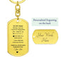 To My Man Keychain