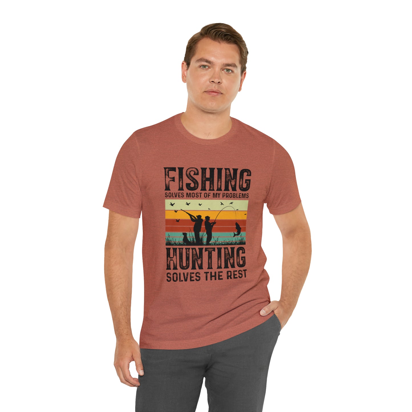 Fishing Solves Some of My Problems | Unisex Jersey Short Sleeve Tee