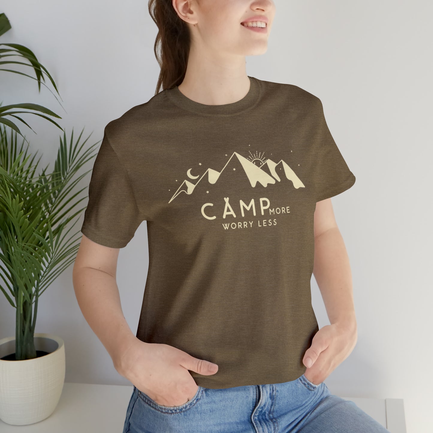 Camp More Worry Less | Unisex Jersey Short Sleeve Tee