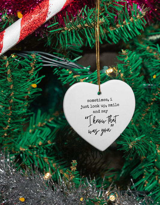 "Sometimes" Heart Bereavement Ornament