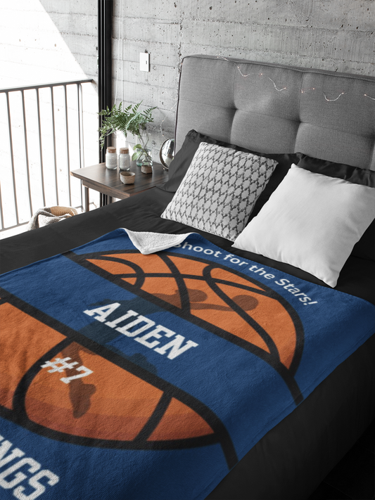 Basketball "Shoot for the Stars" | Arctic Fleece Blanket 60x80