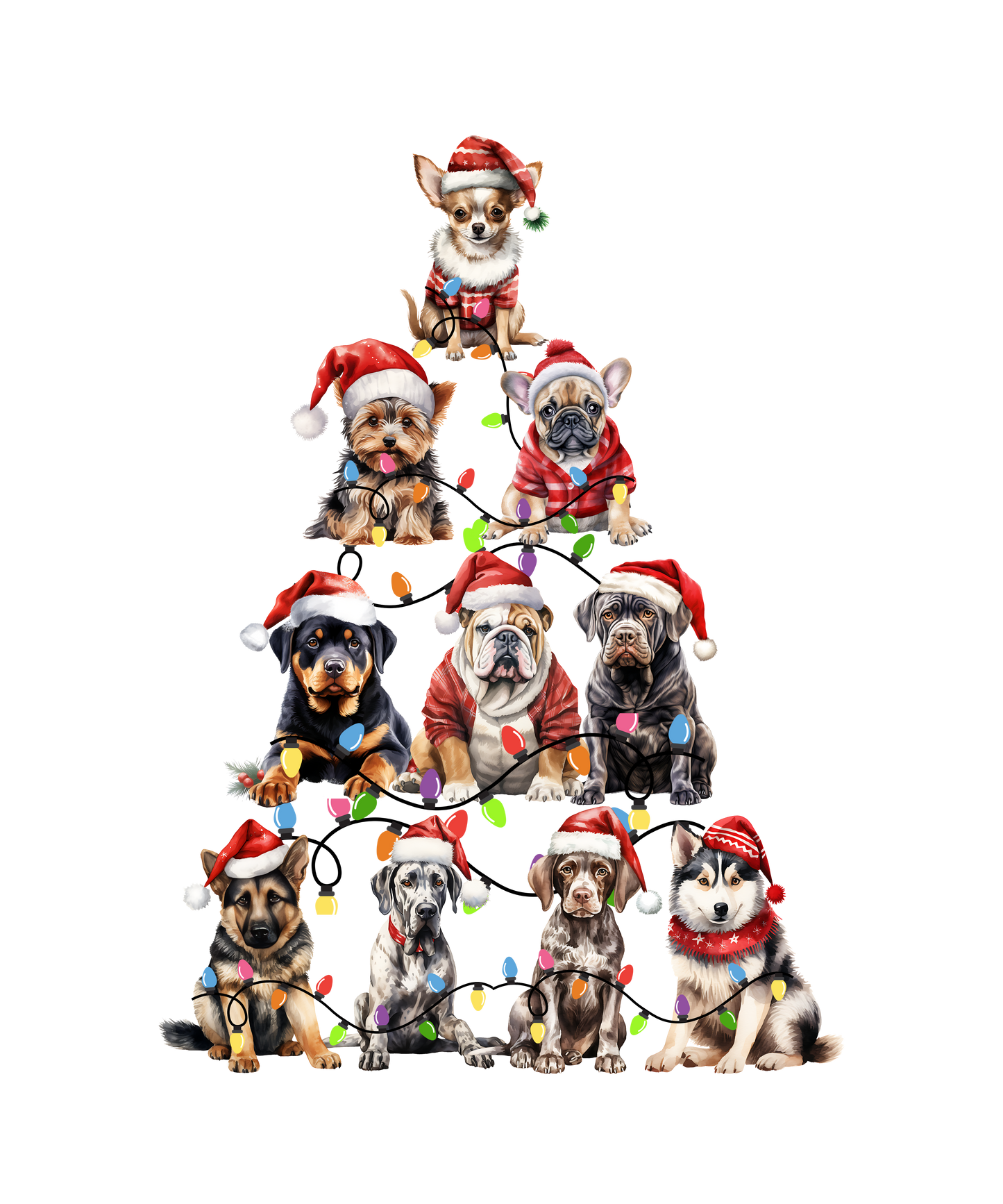 Christmas Dog Tree | Crewneck Pullover Sweatshirt