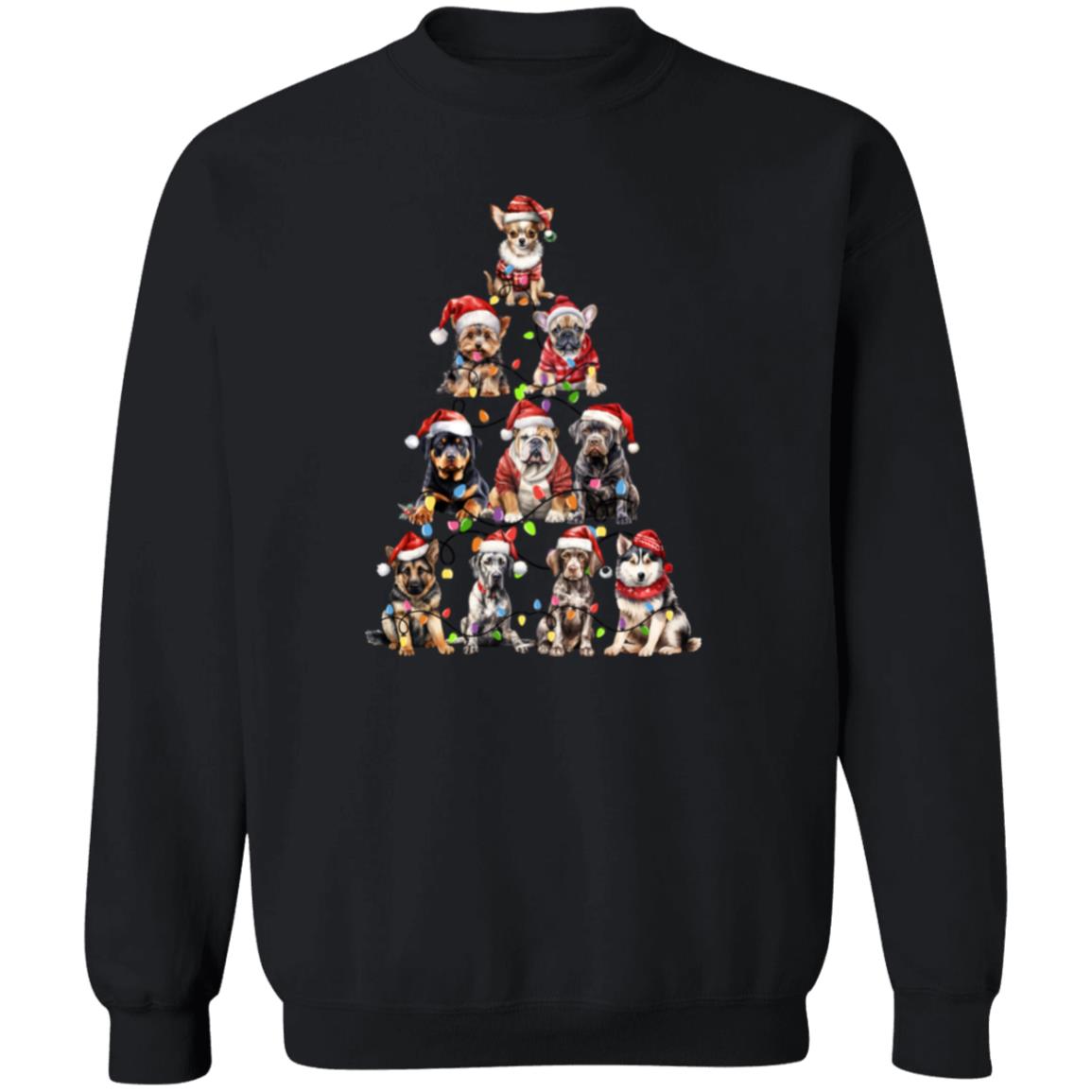 Christmas Dog Tree | Crewneck Pullover Sweatshirt