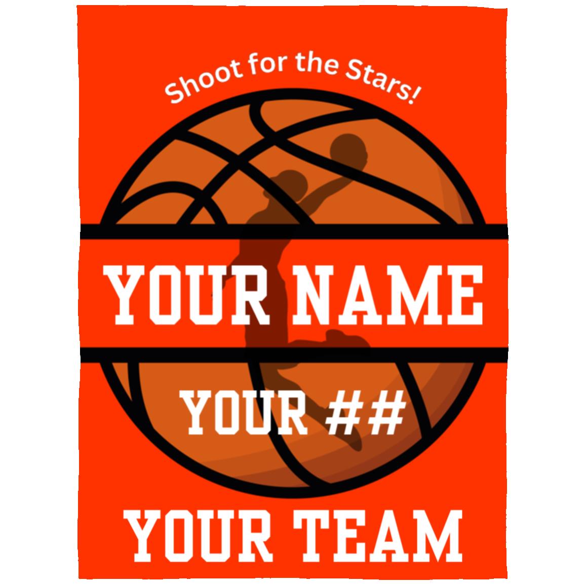 Basketball "Shoot for the Stars" | Arctic Fleece Blanket 60x80