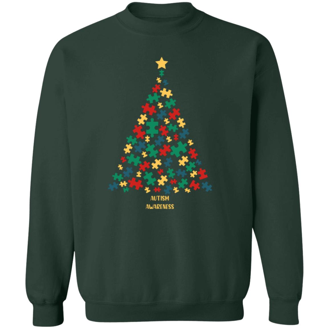 Puzzle Piece Tree | Crewneck Pullover Sweatshirt