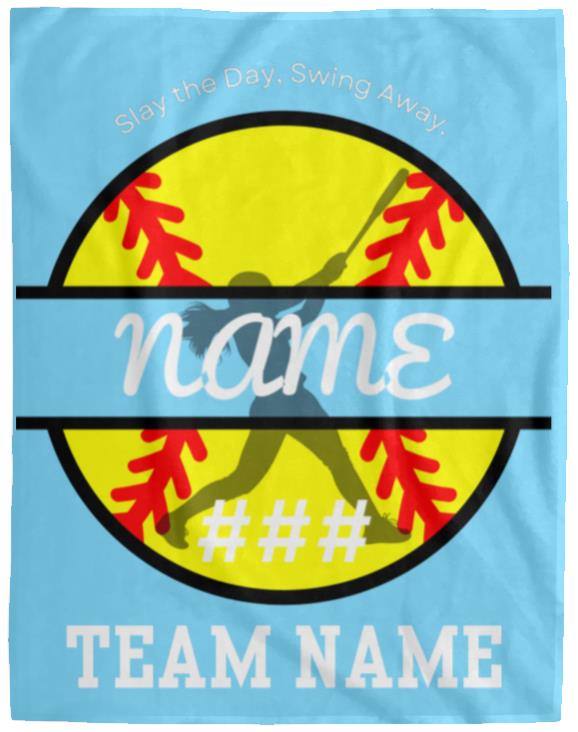 Softball Batter Softball Batter | Cozy Plush Fleece Blanket - 60x80