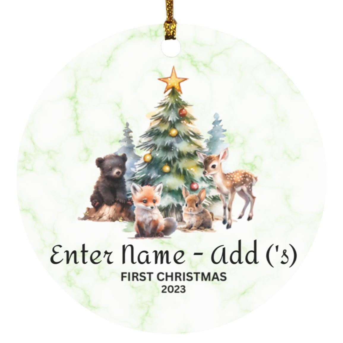 FIRST CHRISTMAS Woodland Friends | Circle Ornament