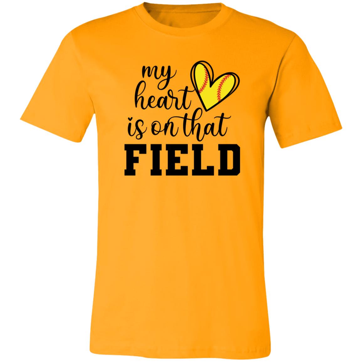 My heart is on that field | Unisex Jersey Short-Sleeve T-Shirt