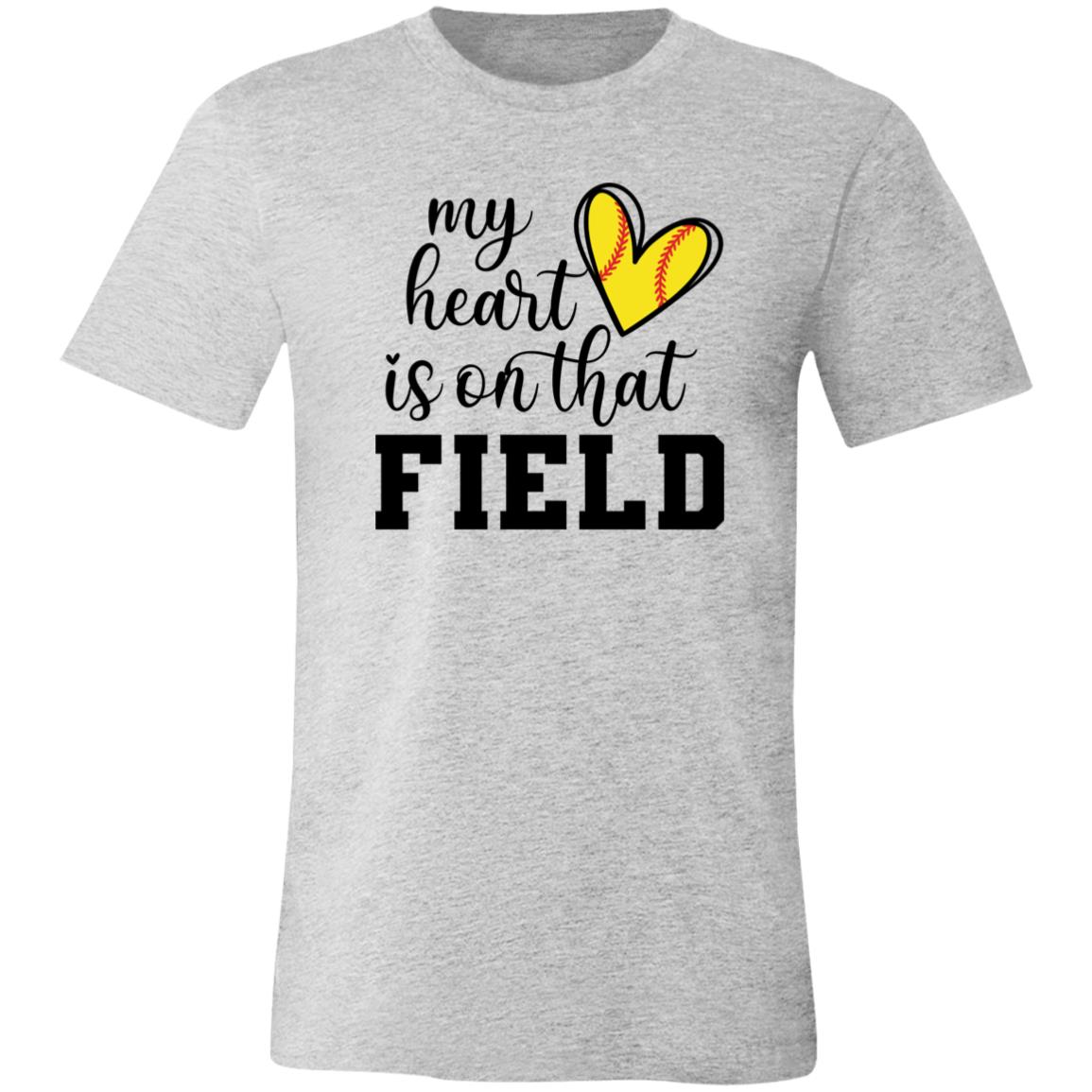 My heart is on that field | Unisex Jersey Short-Sleeve T-Shirt