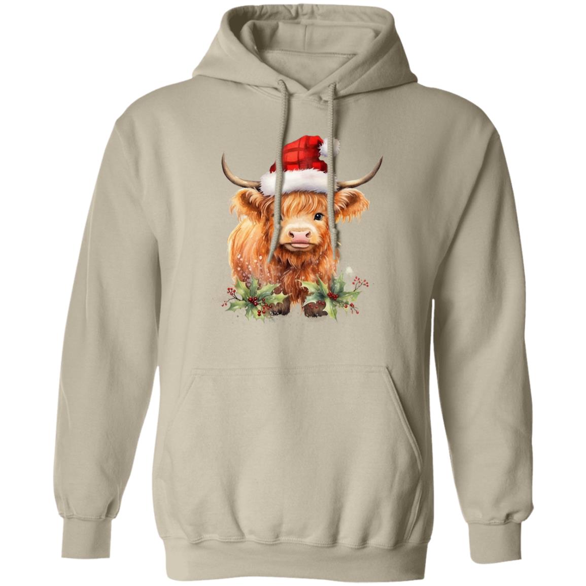 Christmas Highlander Cow | Pullover Hoodie