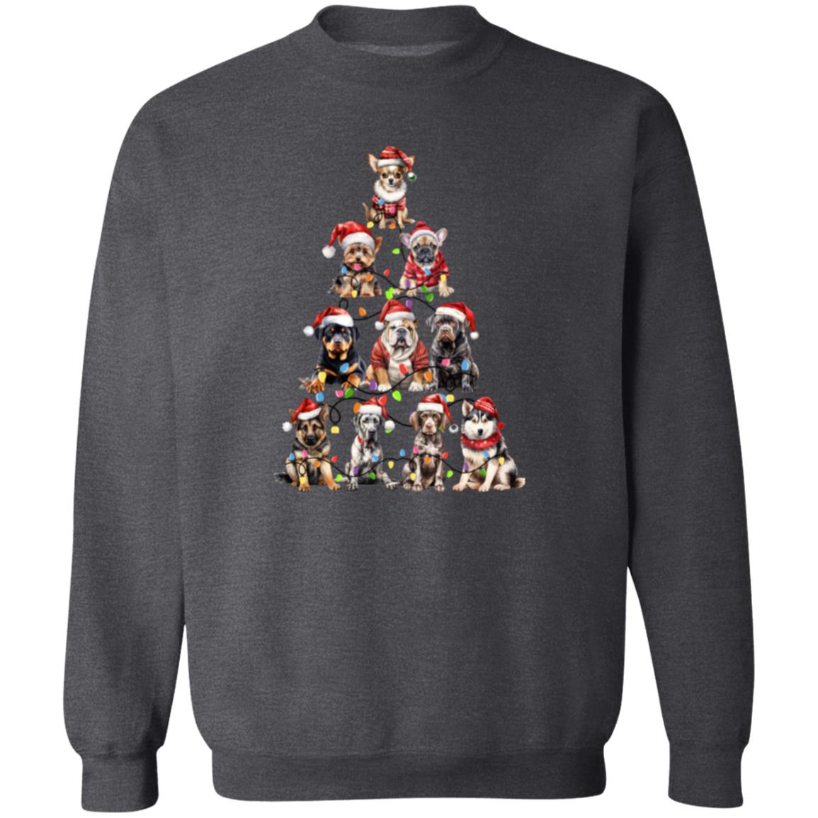 Christmas Dog Tree | Crewneck Pullover Sweatshirt