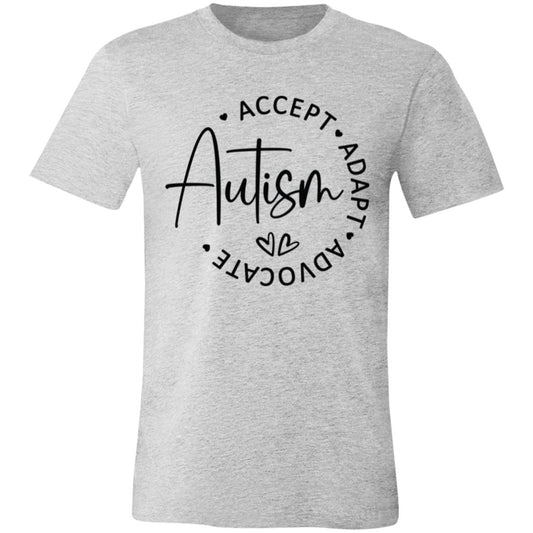 Autism. Accept. Adapt. Advocate | Unisex Jersey Short-Sleeve T-Shirt