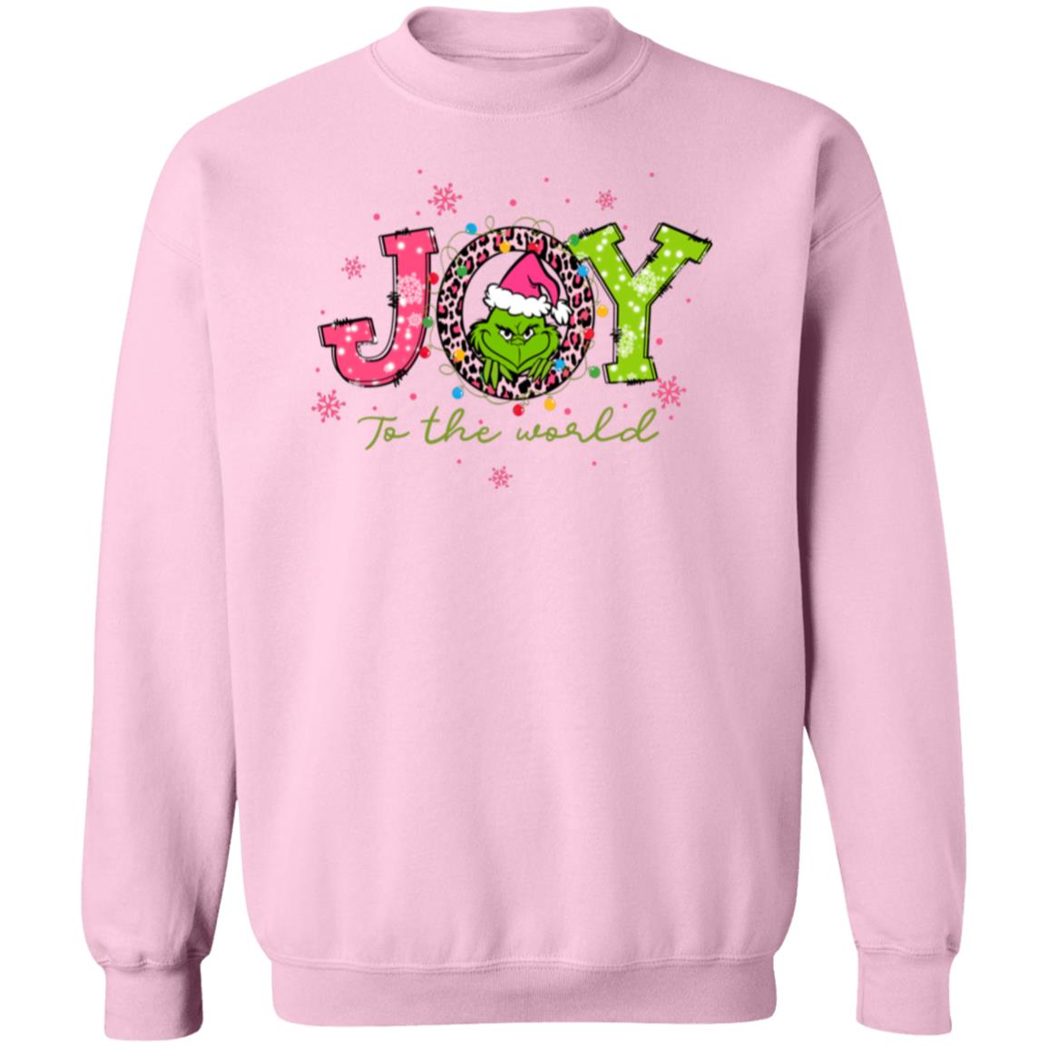 Pink Grinch Joy to the World | Hoodie or Crewneck