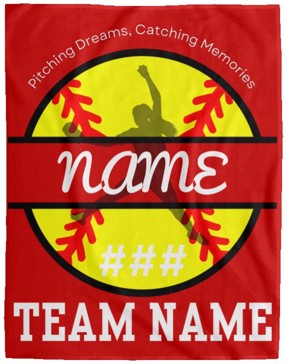 Softball Pitcher Blanket | Cozy Plush Fleece Blanket - 60x80