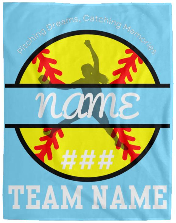 Softball Pitcher Blanket | Cozy Plush Fleece Blanket - 60x80