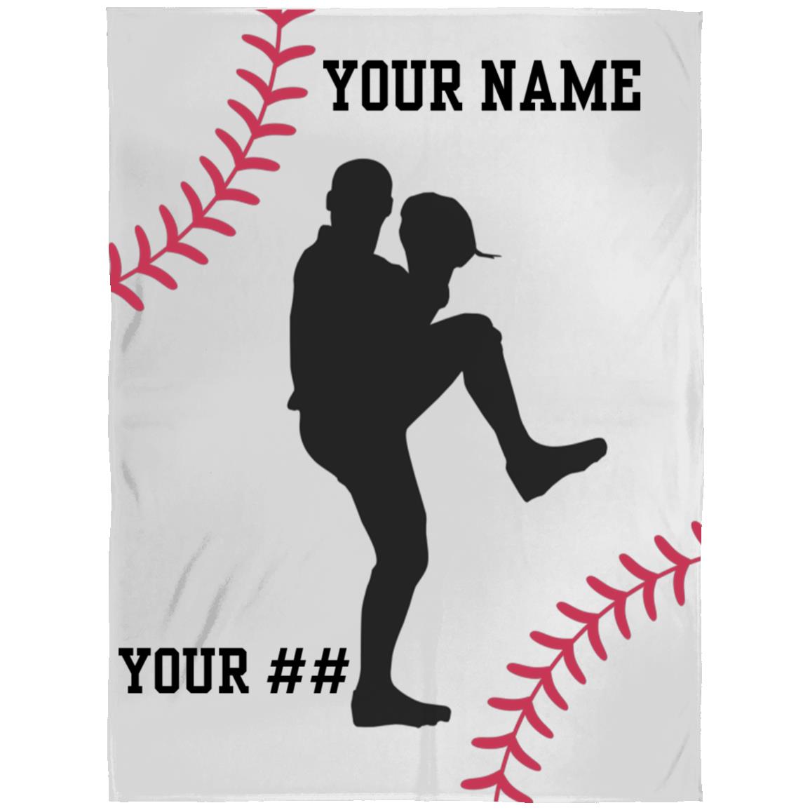 Baseball Pitcher Blanket | Arctic Fleece Blanket 60x80