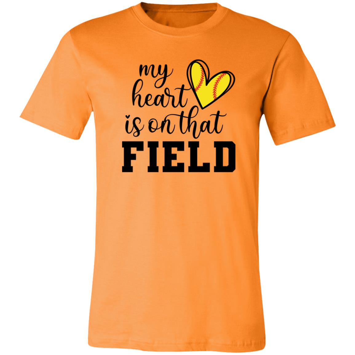 My heart is on that field | Unisex Jersey Short-Sleeve T-Shirt