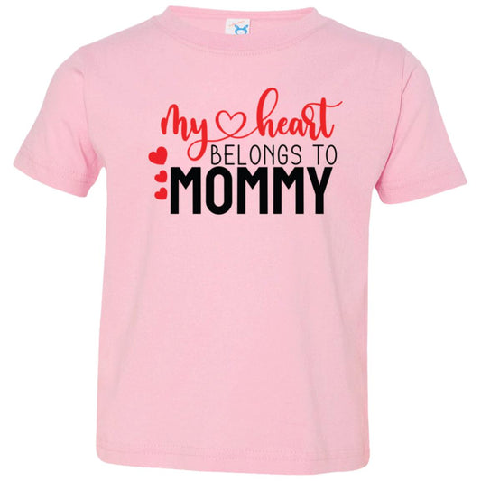 My Heart Belongs To Mommy | Toddler Jersey T-Shirt