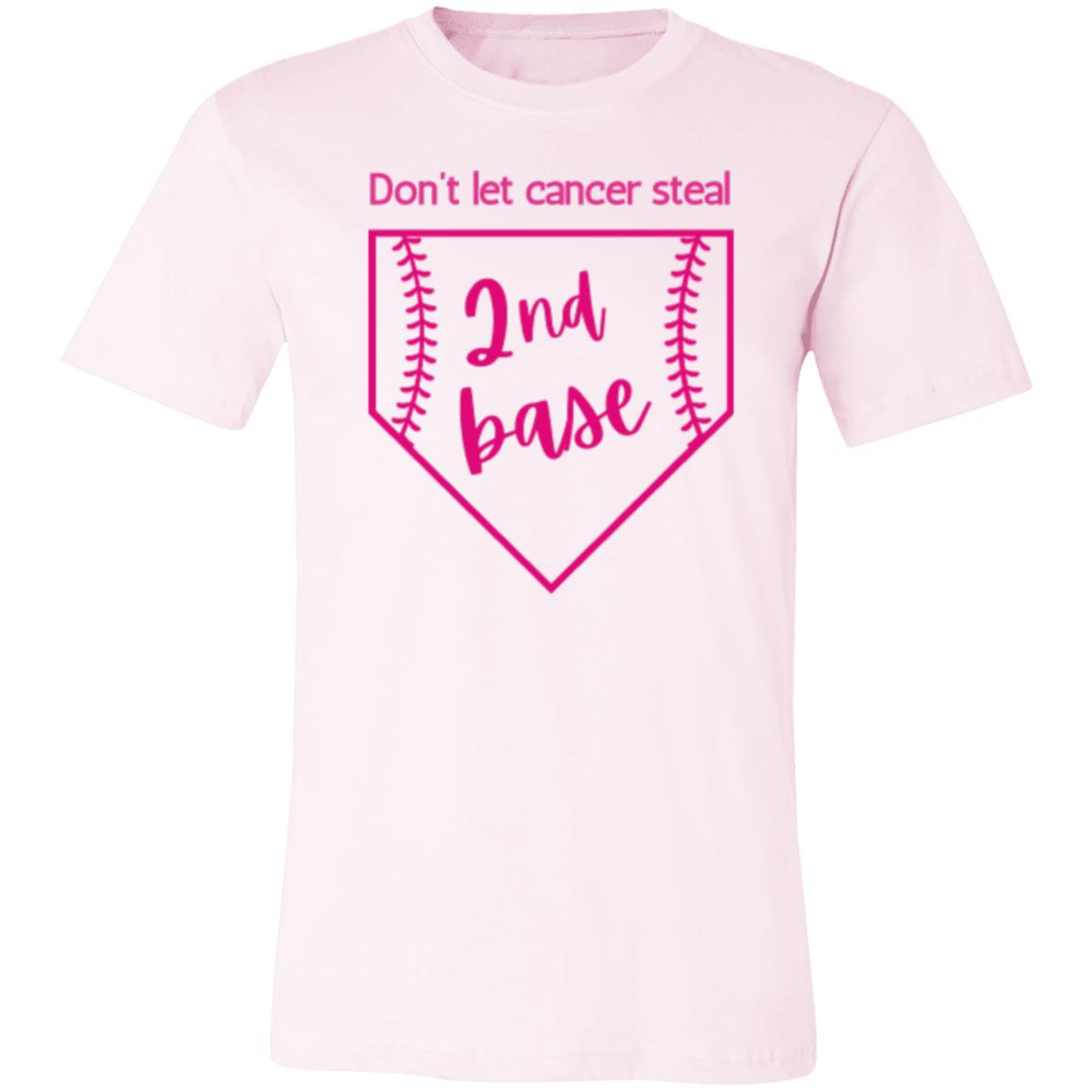 Don't Let Cancer Steal 2nd Base | Unisex Jersey Short-Sleeve T-Shirt