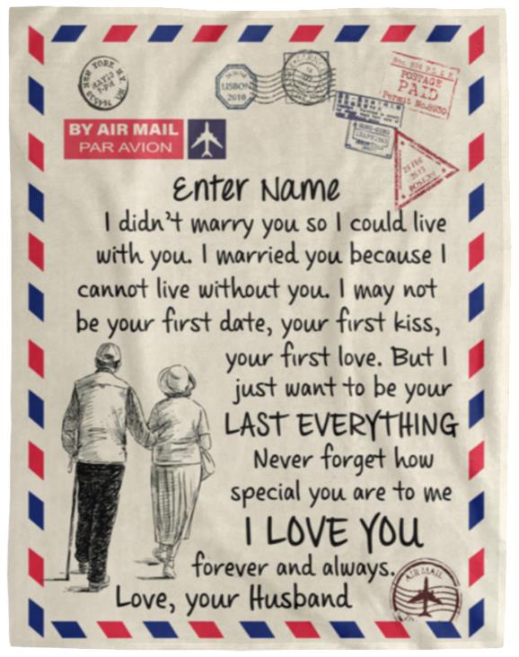 Wife Postage Stamp Blanket | 50x60 or 60x80