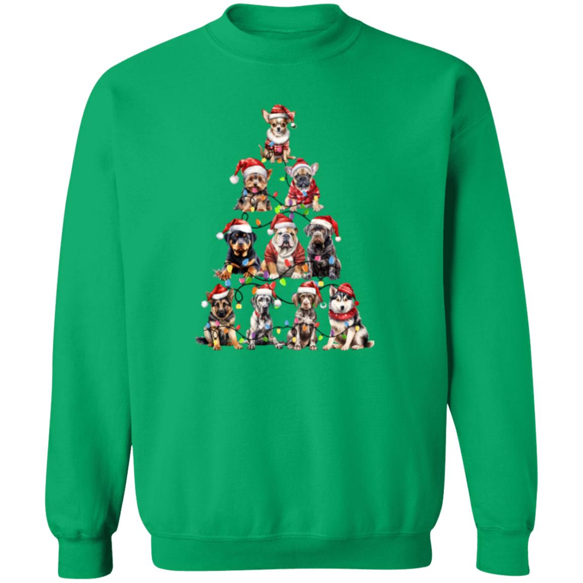 Christmas Dog Tree | Crewneck Pullover Sweatshirt