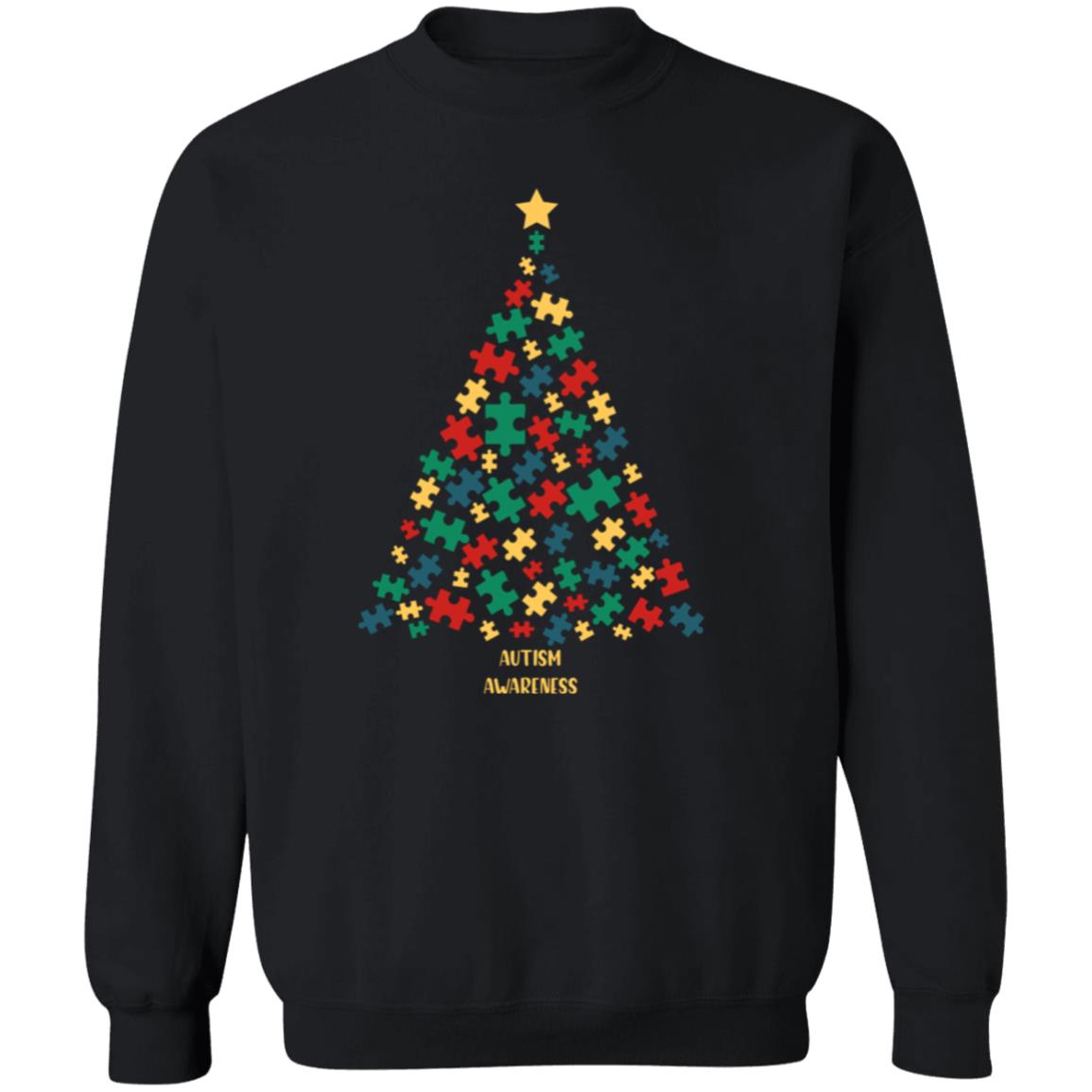 Puzzle Piece Tree | Crewneck Pullover Sweatshirt