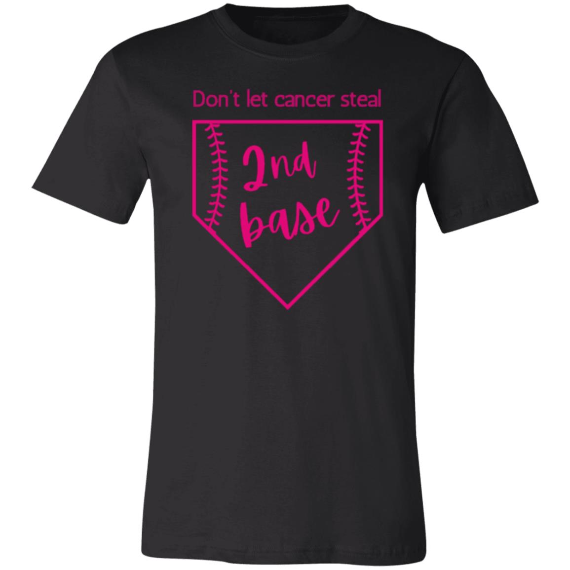 Don't Let Cancer Steal 2nd Base | Unisex Jersey Short-Sleeve T-Shirt