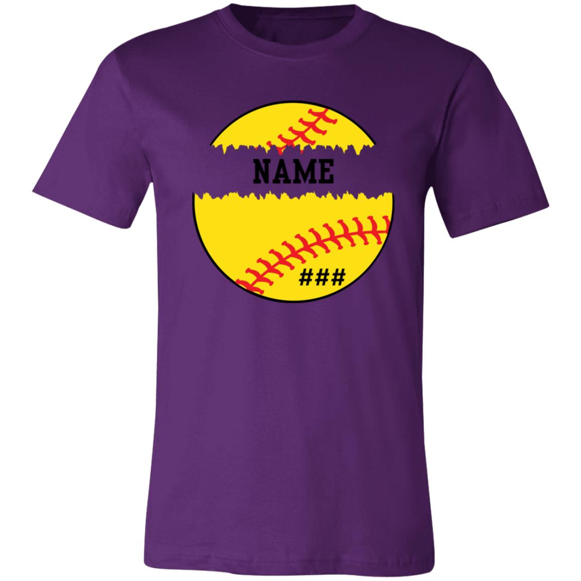 Personalized Softball Shirt | Unisex Jersey Short-Sleeve T-Shirt