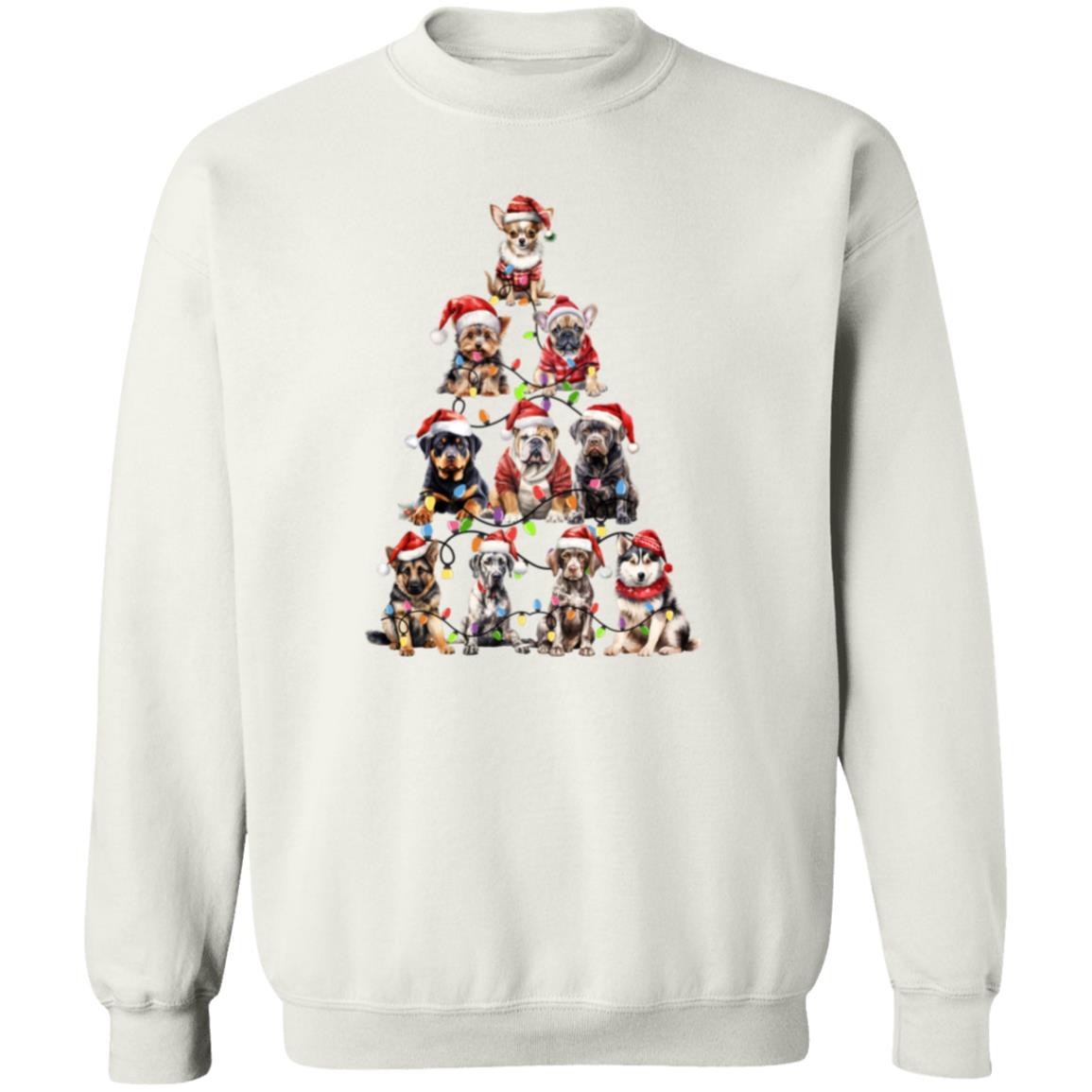 Christmas Dog Tree | Crewneck Pullover Sweatshirt