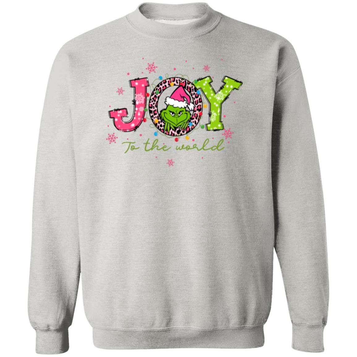 Pink Grinch Joy to the World | Hoodie or Crewneck