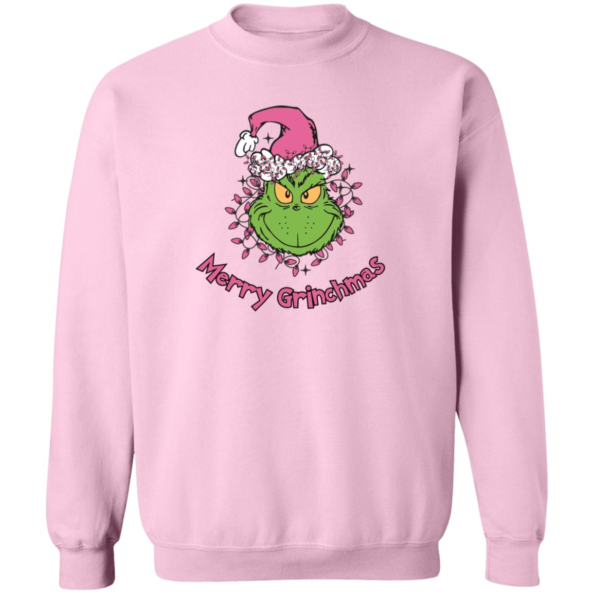 Merry Grinchmas Crewneck Pullover Sweatshirt - BONUS Front and Back Design