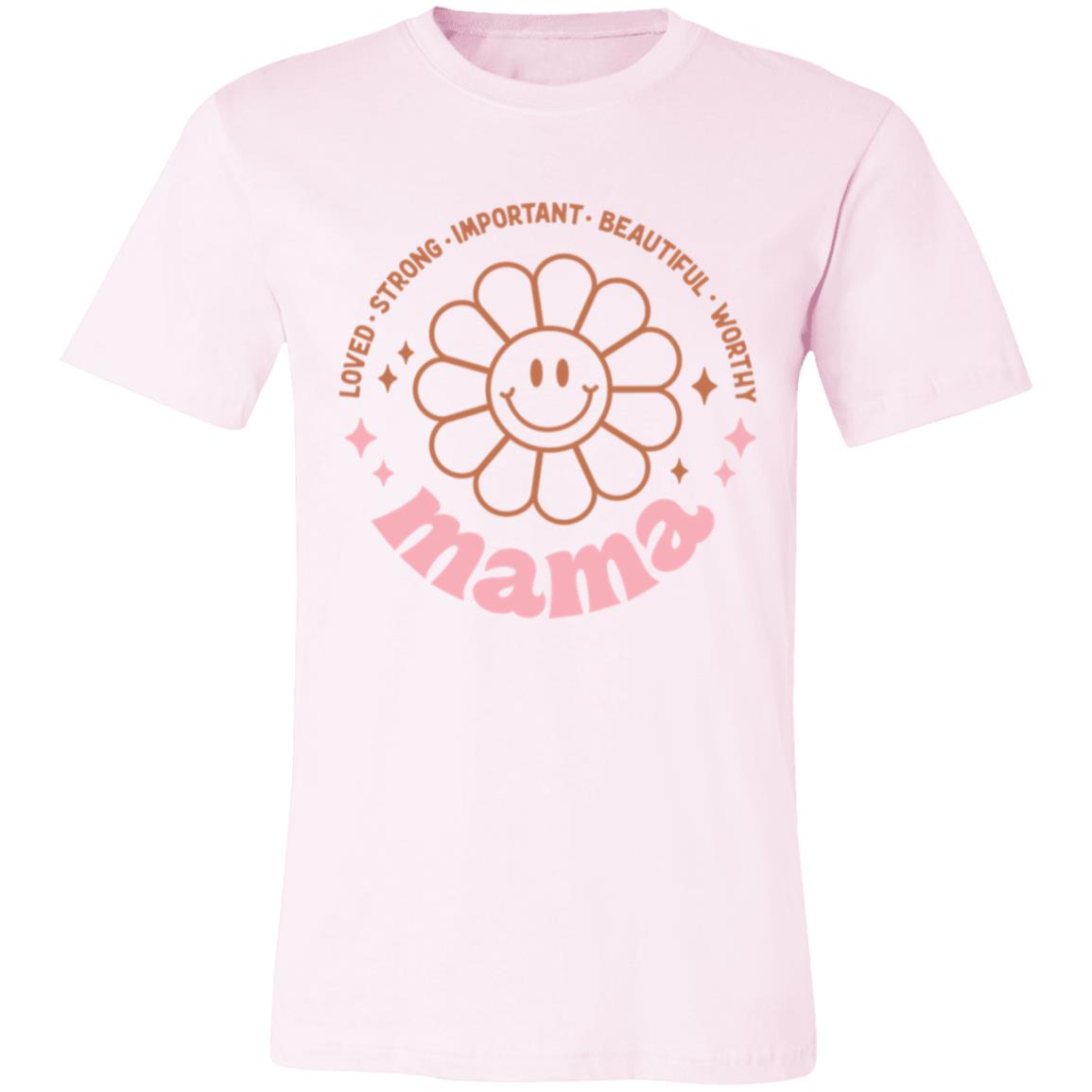 Mama Affirmations with Flower | Unisex Jersey Short-Sleeve T-Shirt