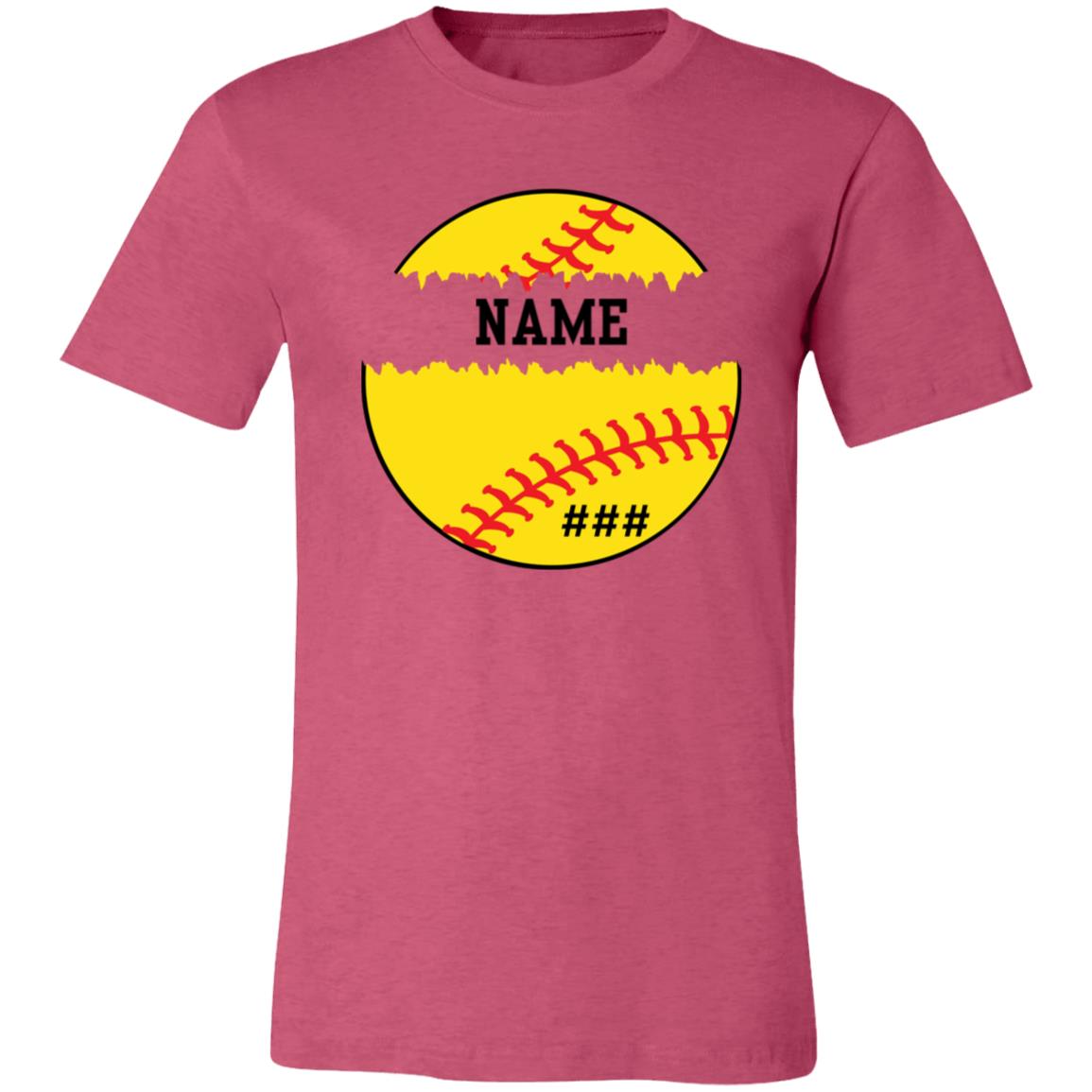 Personalized Softball Shirt | Unisex Jersey Short-Sleeve T-Shirt