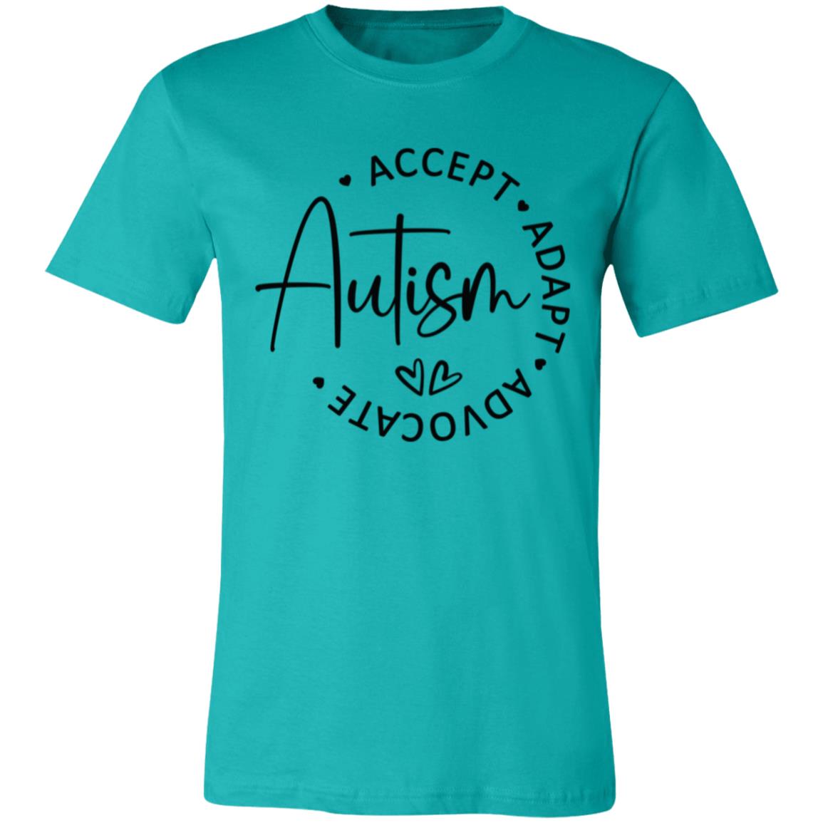 Autism. Accept. Adapt. Advocate | Unisex Jersey Short-Sleeve T-Shirt