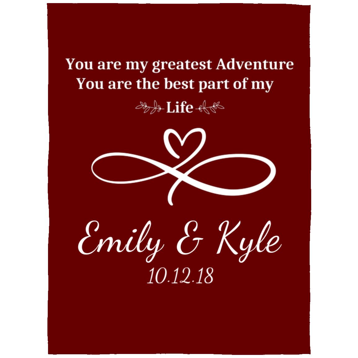 You Are My Greatest Adventure | Cozy Plush Fleece Blanket | 60x80