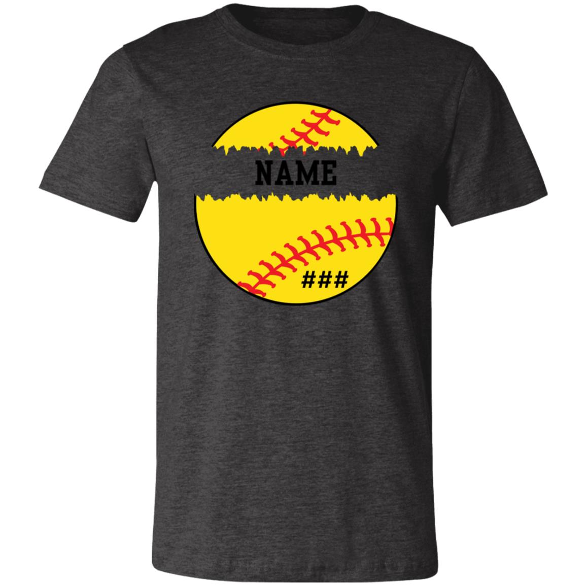 Personalized Softball Shirt | Unisex Jersey Short-Sleeve T-Shirt