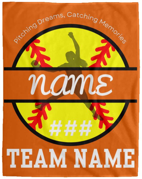 Softball Pitcher Blanket | Cozy Plush Fleece Blanket - 60x80