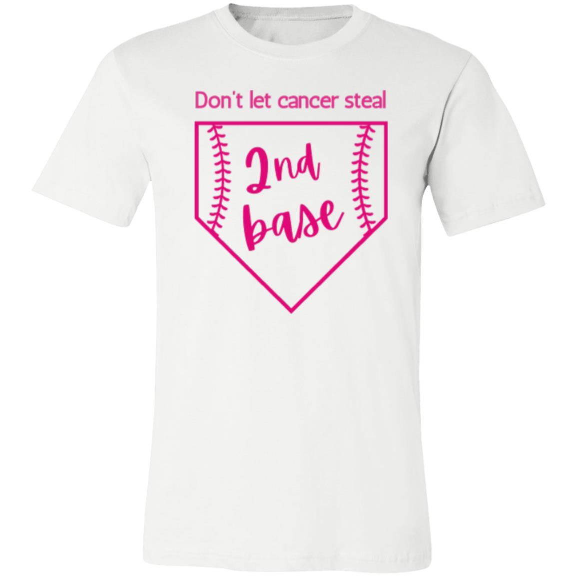 Don't Let Cancer Steal 2nd Base | Unisex Jersey Short-Sleeve T-Shirt