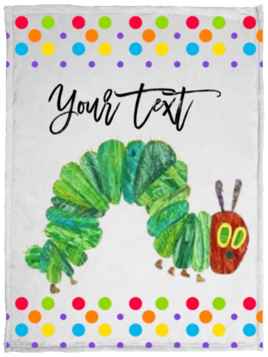 Hungry Caterpillar Blanket | VPS Cozy Plush Fleece Blanket - 30x40