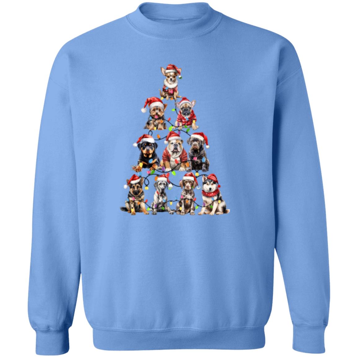 Christmas Dog Tree | Crewneck Pullover Sweatshirt