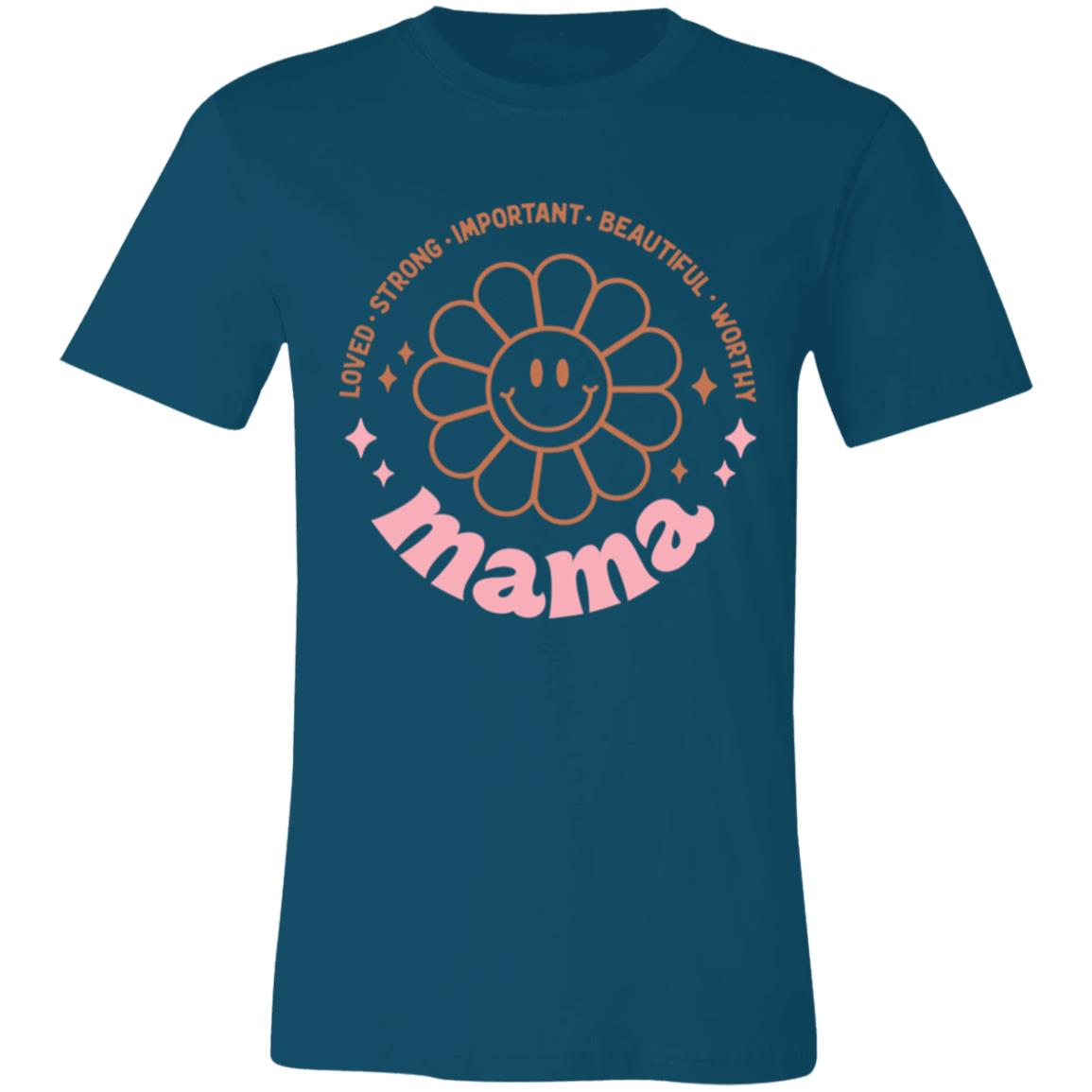 Mama Affirmations with Flower | Unisex Jersey Short-Sleeve T-Shirt