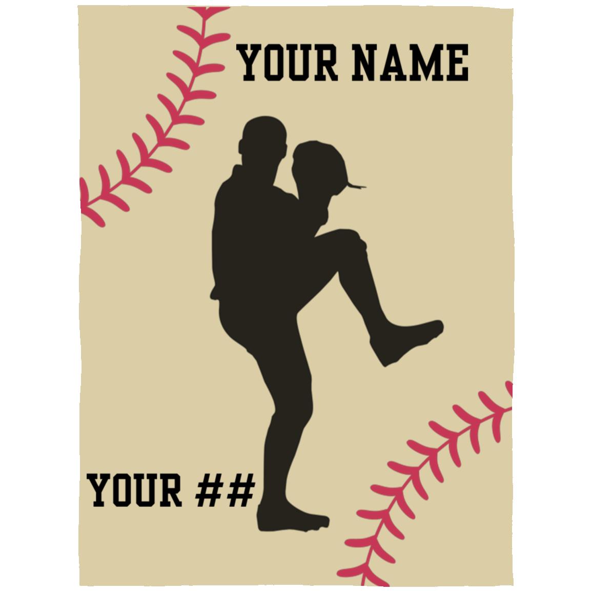 Baseball Pitcher Blanket | Arctic Fleece Blanket 60x80