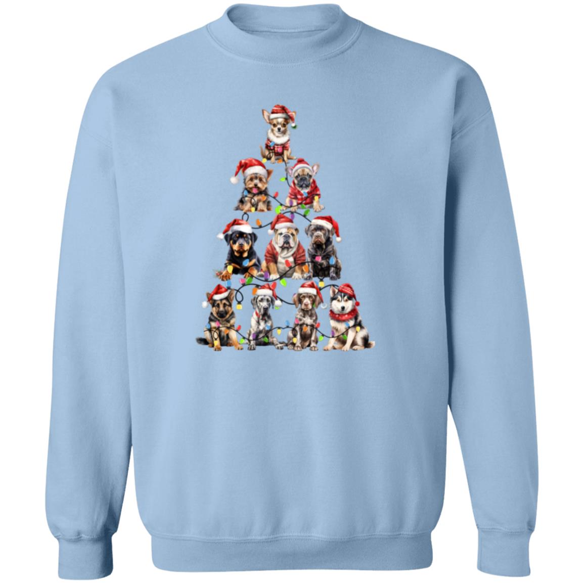 Christmas Dog Tree | Crewneck Pullover Sweatshirt