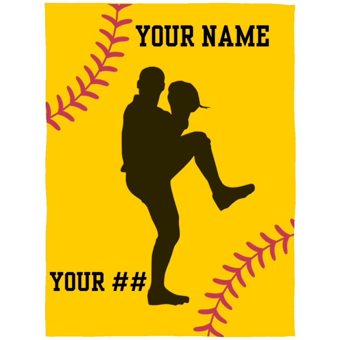 Baseball Pitcher Blanket | Arctic Fleece Blanket 60x80