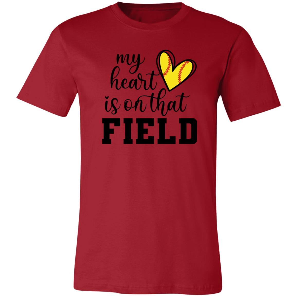 My heart is on that field | Unisex Jersey Short-Sleeve T-Shirt